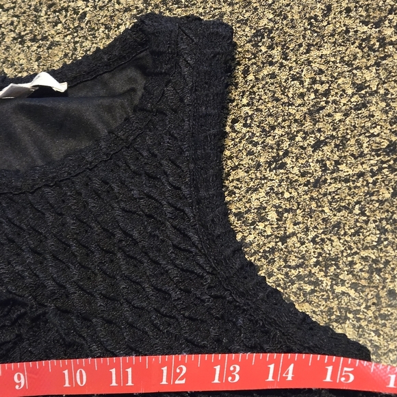 Atelier by Kirious Women's M Black Textured Lined Tank Top Bodycon - Picture 4 of 13